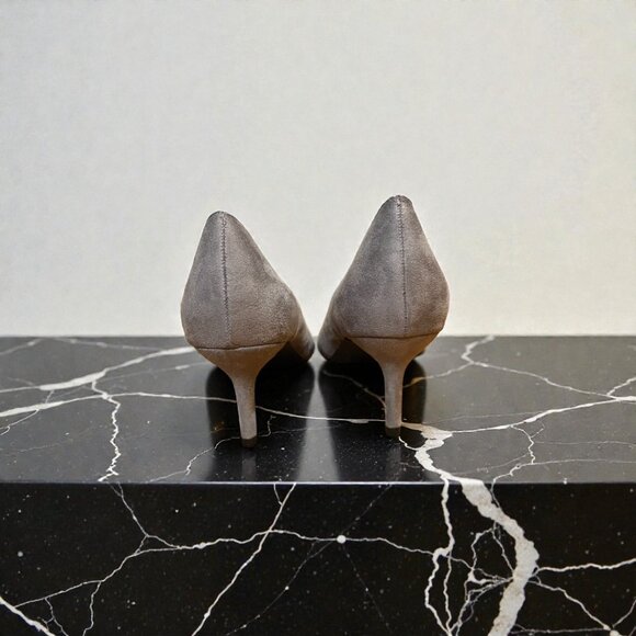 French Connection Kate Women's 10 Gray Slip-On Pointed Toe Party Pump Heels - Picture 6 of 7